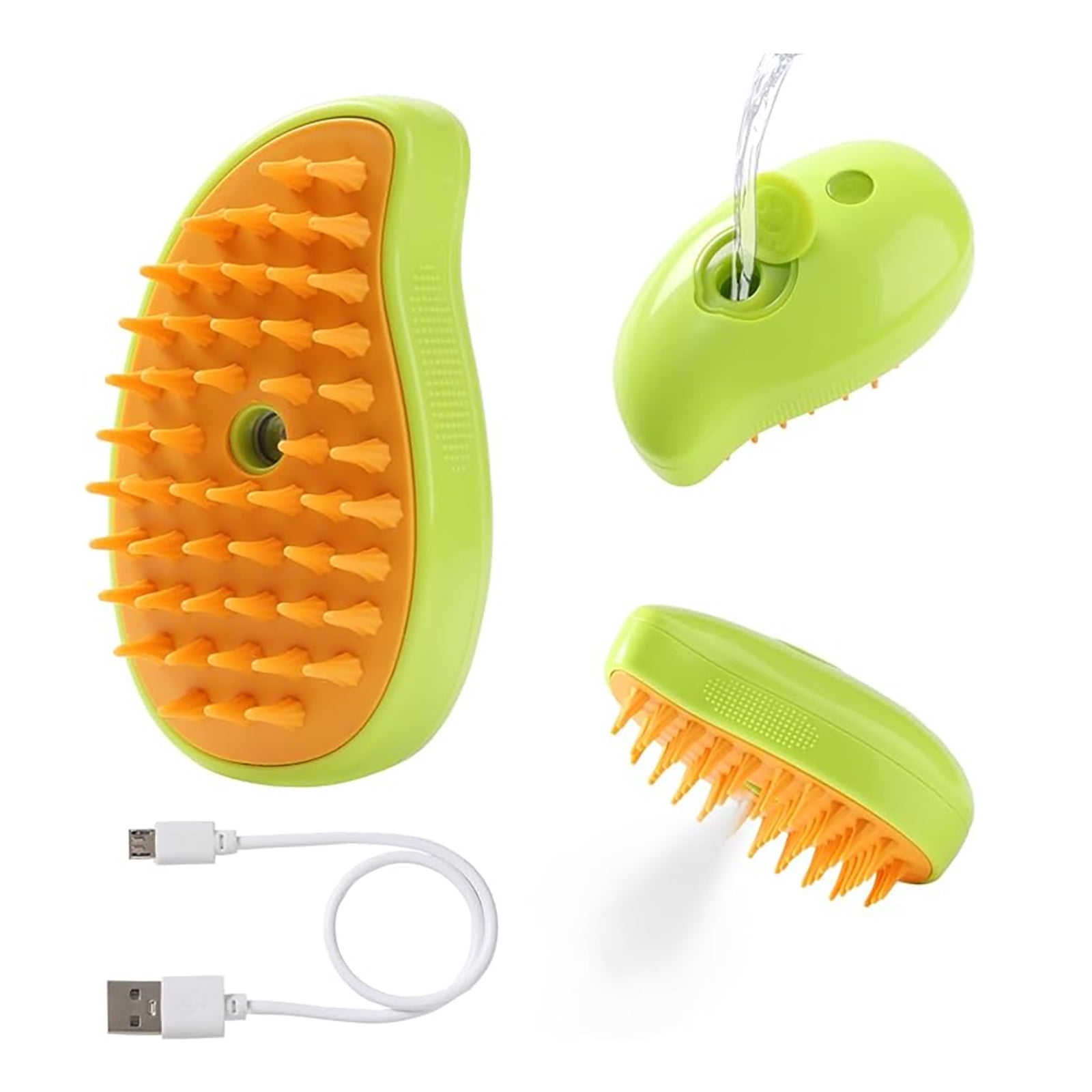 Hair Clean Needy Pet Steam Hair Brush|Mango-shape Design|Easy Use for Comfortable