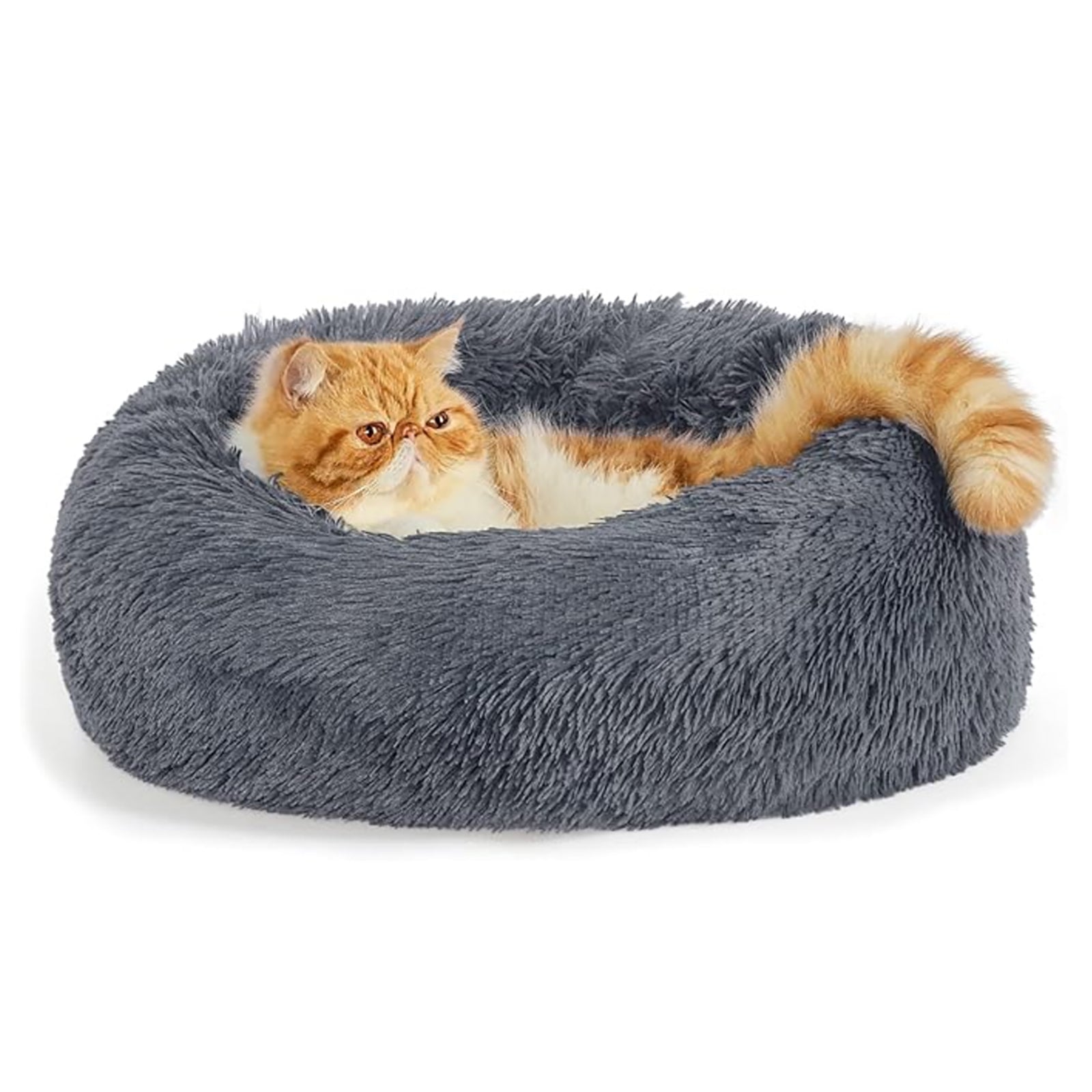 Comfortable and Warm Plush Circular Pet Bed by Safety Material|Cat Dog House