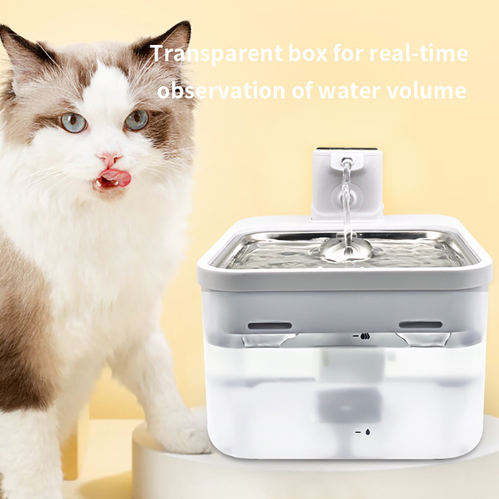 Cat and Dog Self-Circulating Wireless Inductive Automatic Silent Pet Water Dispenser|Smart Safety and Clean Fountain|Intelligent Pet Water